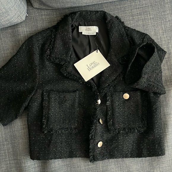 NWT Love Bonito Tweed Crop Jacket XS - Picture 2 of 5